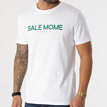 Sale Mome - Tee Shirt Croco Blanc Vert