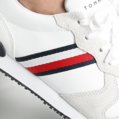 Tommy Hilfiger - Zapatillas Iconic Leather Runner 3272 Blancas