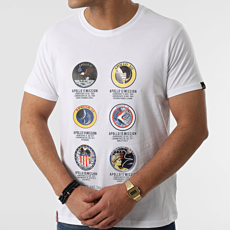 Alpha Industries - Camiseta Apollo Mission 106521 Blanco