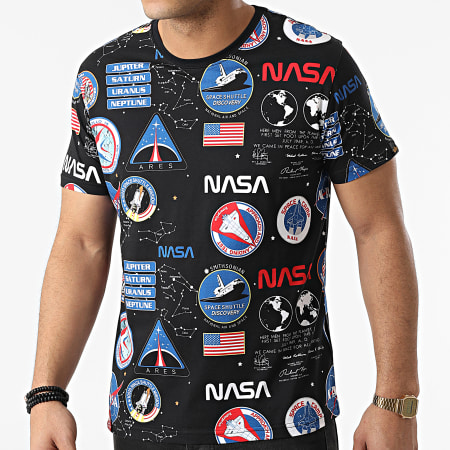 Alpha Industries - Tee Shirt NASA All Over Print 116503 Noir