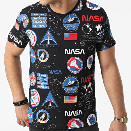 Alpha Industries - Tee Shirt NASA All Over Print 116503 Noir