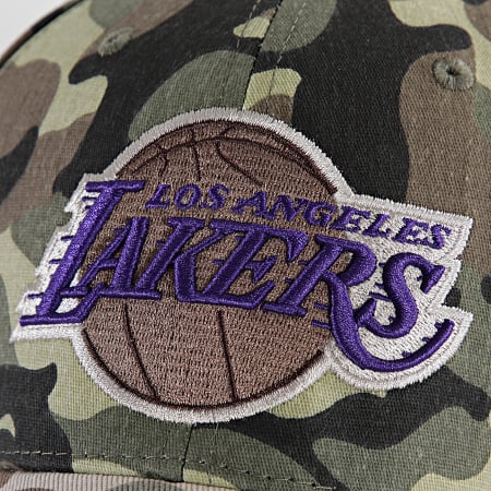 Mitchell And Ness - Casquette Woodland Desert Los Angeles Lakers Camouflage Vert Kaki