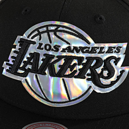 Mitchell and Ness - Casquette Snapback Iridescent XL Logo Los Angeles Lakers Noir