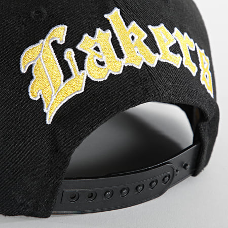 Mitchell And Ness - Casquette Snapback English Dropback Los Angeles Lakers Noir