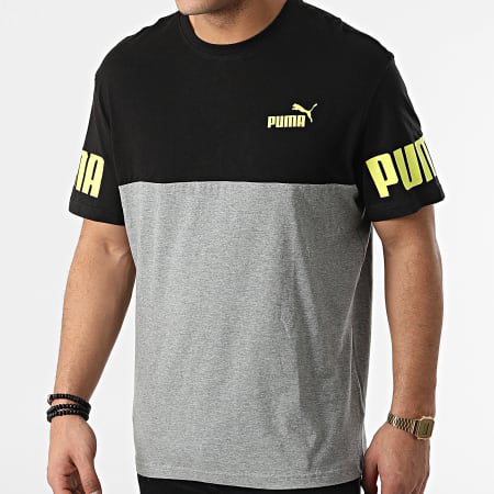 Puma - Camiseta 847389 Gris Jaspeado Negro
