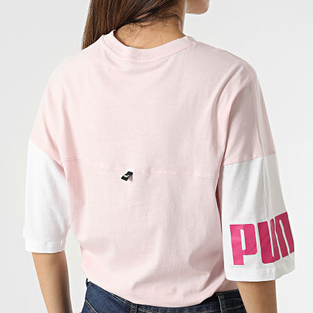 Puma - Tee Shirt Femme Power Colourblock Rose