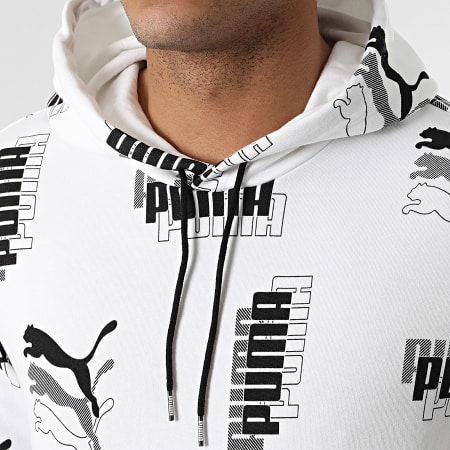 Puma Sweat Capuche 847386 Blanc Noir
