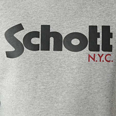 Schott NYC - Sweat Crewneck SWCREW Gris Chiné