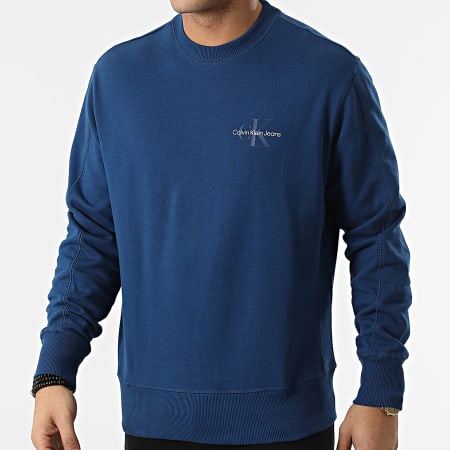 Calvin Klein - Felpa girocollo con logo Monogram 9699 blu navy