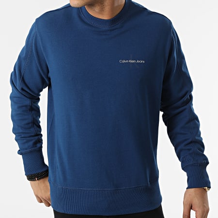 Calvin Klein - Felpa girocollo con logo Monogram 9699 blu navy