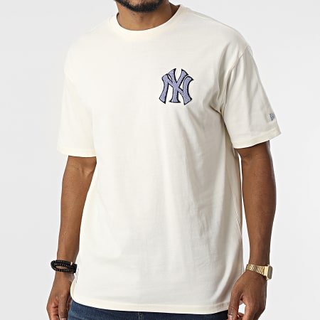 New Era - Camiseta extragrande Heritage Patch de los New York Yankees 12893151 Beige