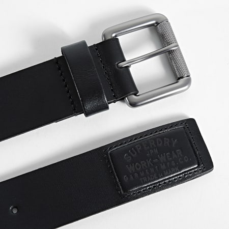 Superdry - Cinturón de tejón negro