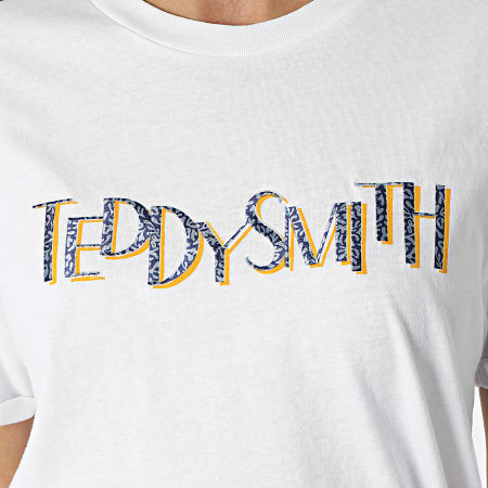 Teddy Smith - Tee Shirt Femme Telma Blanc