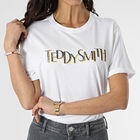 Teddy Smith - Tee Shirt Femme Telma Blanc