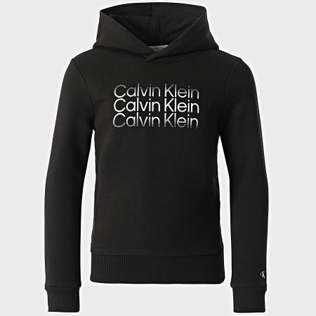 Calvin Klein - Sweat Capuche Enfant Institutional Cutoff 1160 Noir