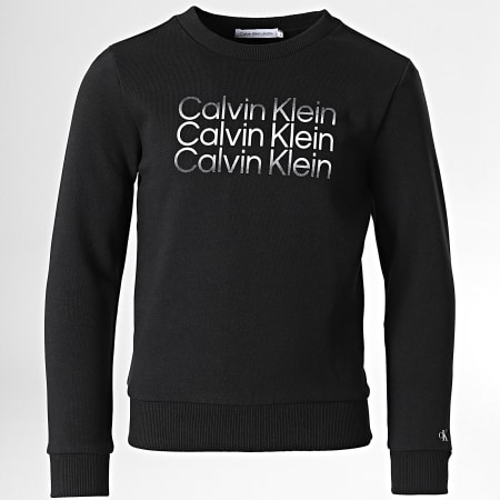 Calvin Klein - Sweat Crewneck Enfant Institutional Cutoff 1163 Noir
