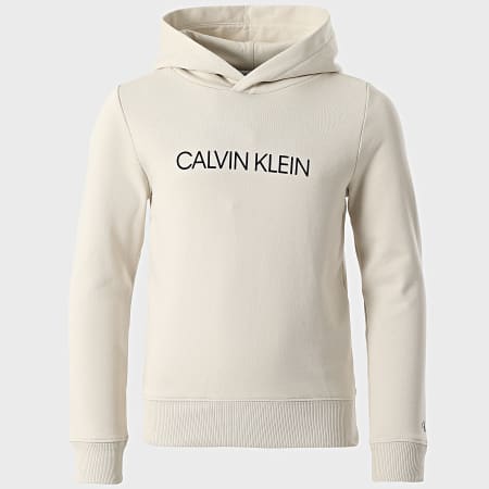 Calvin Klein - Sudadera Infantil Logo Institucional 0163 Beige