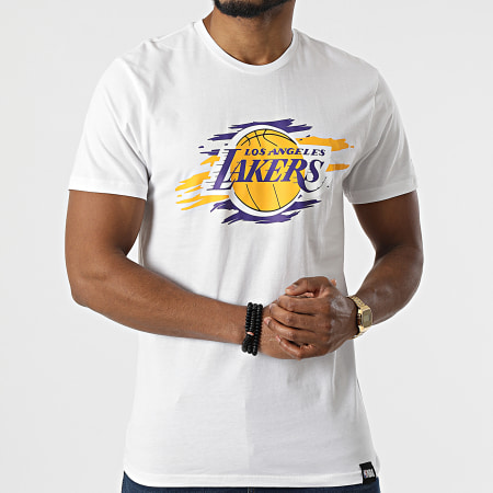 New Era - Tee Shirt Tear Logo Los Angeles Lakers 12893082 Blanc