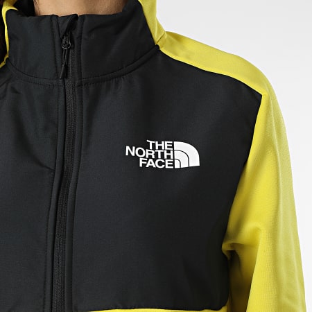 The North Face - Veste Col Zippé Feeme Fleece Noir Jaune