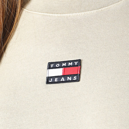 Tommy Jeans - Robe Tee Shirt Femme Badge 0370 Beige