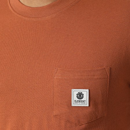 Element - Tee Shirt Poche Label Marron