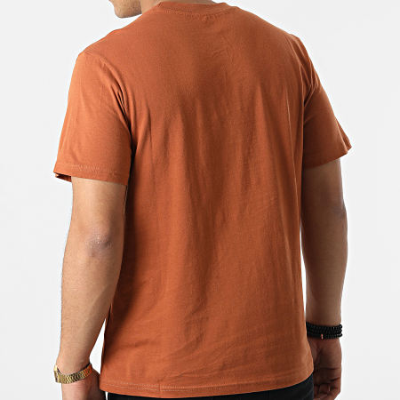 Element - Camiseta marrón con bolsillo de etiqueta