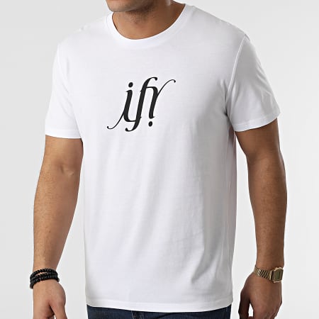 Ify - Tee Shirt Typo Blanc Noir