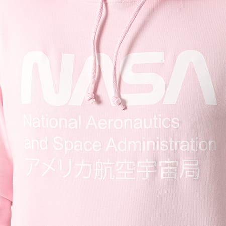 NASA - Sweat Capuche Admin 2 Rose Pastel Blanc