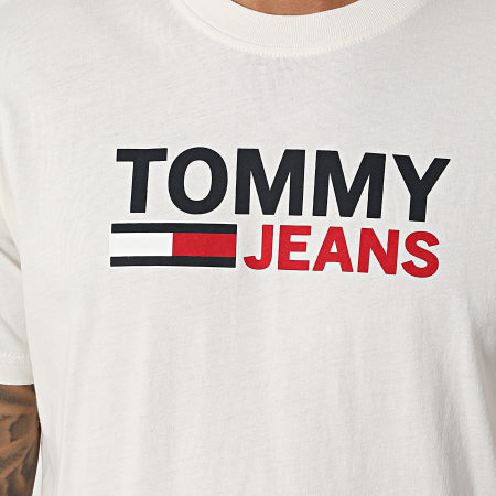Tommy Jeans - Maglietta Logo Corp 0103 Beige
