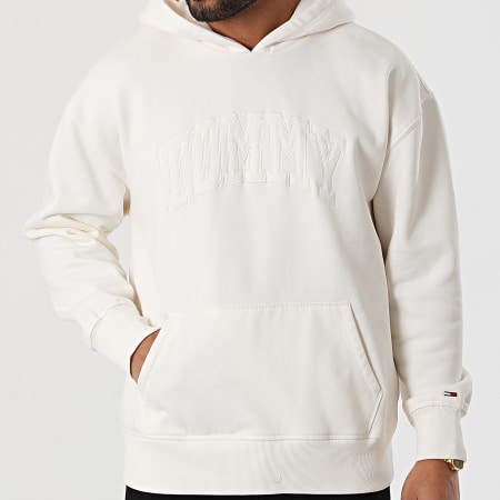 Tommy Jeans - Sweat Capuche College Wash 2872 Beige Clair