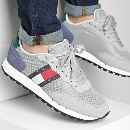 Tommy Jeans - Sneakers Mix Runner 0871 Grigio Sterling