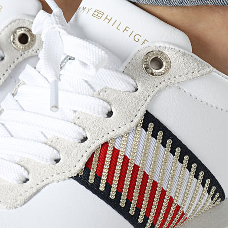 Tommy Hilfiger - Corporate Runner con paillettes 6077 Sneakers da donna bianche