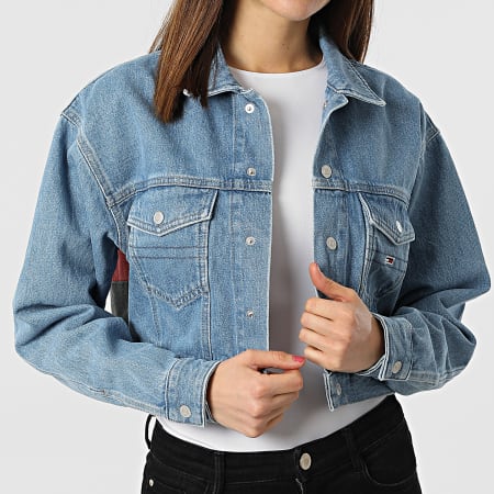 Tommy Jeans - Giacca donna Crop Trucker 2926 Blue Wash Jean