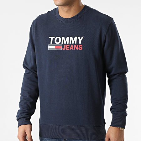Tommy Jeans - Felpa girocollo Corp Logo 2938 Navy