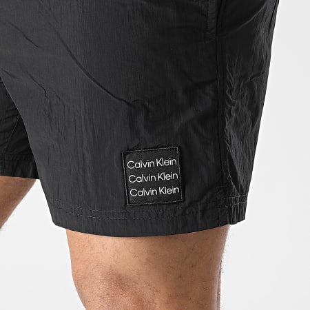 Calvin Klein - Shorts de baño medianos con cordón 0712 Negro