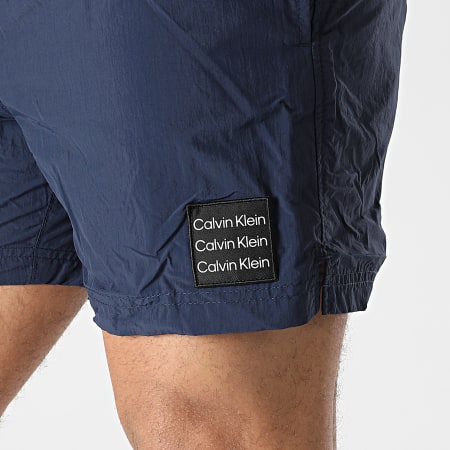 Calvin Klein - Shorts de baño medianos con cordón 0712 Azul marino