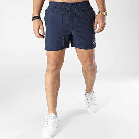 Calvin Klein - Shorts de baño medianos con cordón 0712 Azul marino