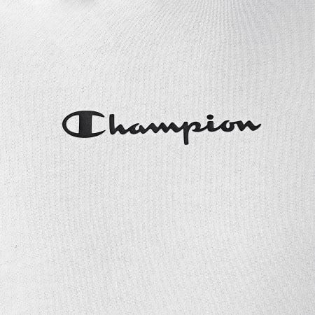Champion - Felpa con cappuccio a bande 217184 Bianco