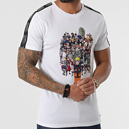 Naruto - Camiseta Personajes Bandas Delanteras Blanca