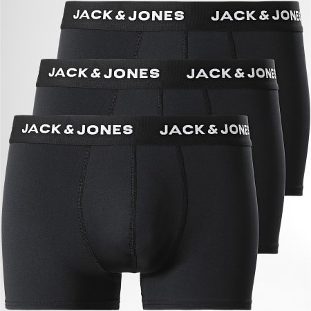 Jack And Jones - Set di 3 boxer neri in microfibra Basic
