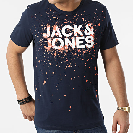 Jack And Jones - Tee Shirt New Splash Bleu Marine