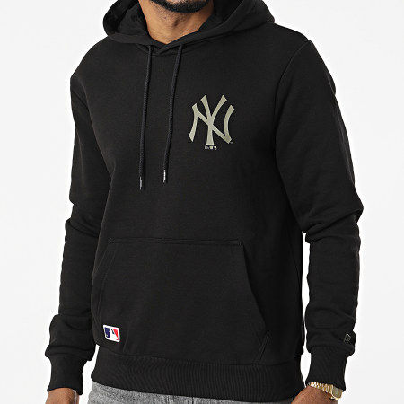 New Era - Felpa con cappuccio New York Yankees con logo della squadra sul petto sinistro 12893144 Nero