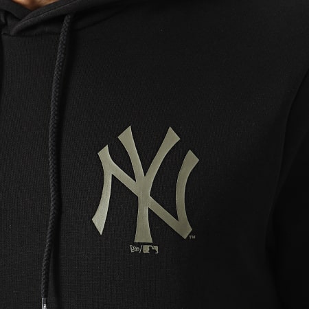 New Era - Felpa con cappuccio New York Yankees con logo della squadra sul petto sinistro 12893144 Nero