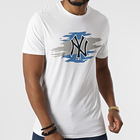 New Era - Tee Shirt Tear Logo New York Yankees 12893111 Blanc