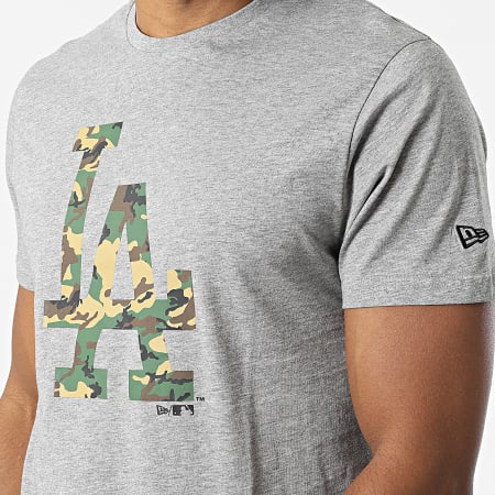 New Era - Tee Shirt Seasonal Infill Los Angeles Dodgers 2893133 Gris Chiné