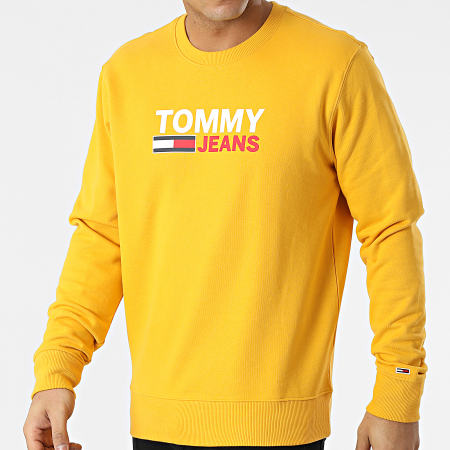 Tommy Jeans - Sweat Crewneck Corp Logo 2938 Jaune