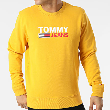 Tommy Jeans - Felpa girocollo Corp Logo 2938 Giallo