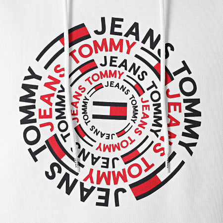 Tommy Jeans - Sweat Capuche Circular Graphic 3288 Blanc