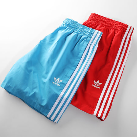 Adidas Originals - Short De Bain A Bandes HF2120 Rouge