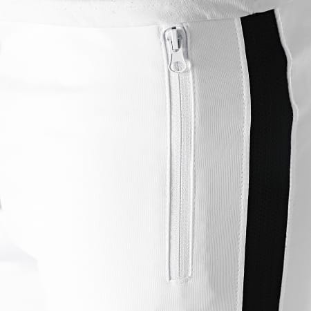LBO - Pantalones cortos de jogging de entrenamiento con cinta de malla 0153 Blanco